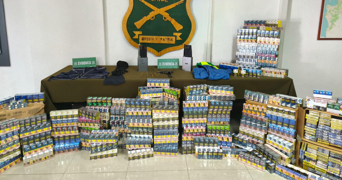 Delincuentes roban carga de camión de Chile Tabacos en Concepción: fueron detenidos en el acto