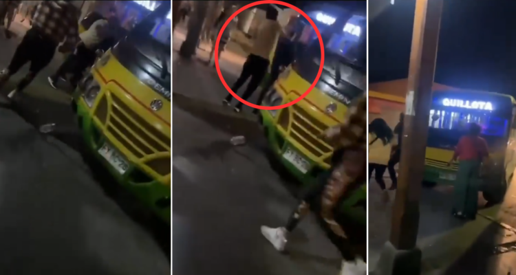 Violenta pelea entre conductores de micro se registró en Limache: uno atacó al otro con martillo