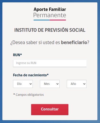 Cómo y dónde consultar con ru RUT y fecha de nacimiento si te corresponde el primer segundo tercer pago del ex bono marzo aporte familiar permanente 2025 y cuándo