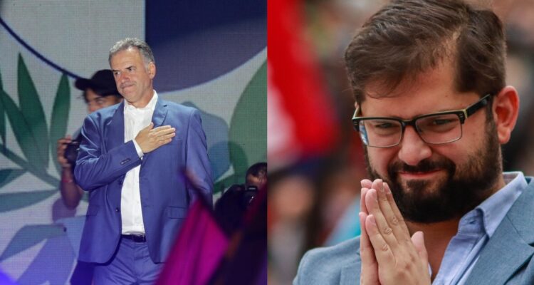 Fotos de Orsi y Boric puestas lado a lado