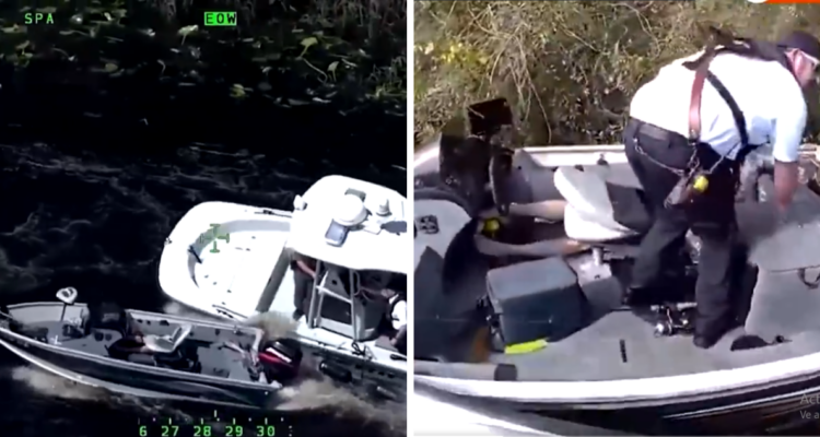 Cámara capta el dramático rescate de un hombre desde bote fuera de control: se habría descompensado