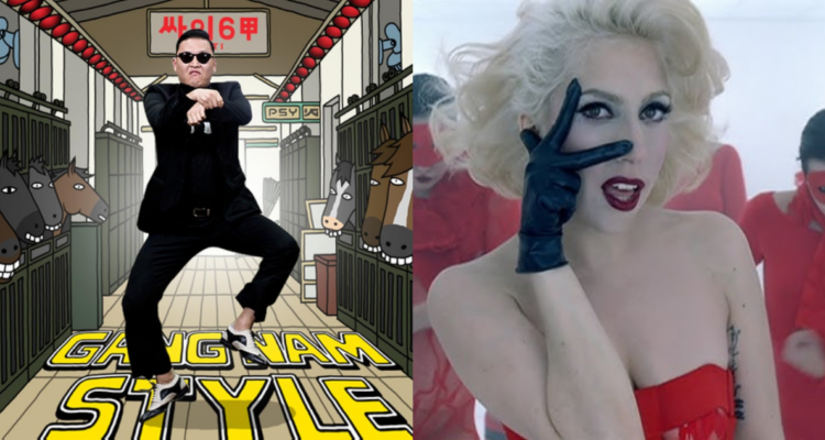 Portada de Gangnam Style y Bad Romance en referencia a ¿por qué se nos pegan las canciones?