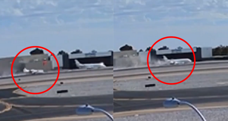 VIDEO | El momento en que jet privado del cantante Vince Neil choca con avión en aeropuerto de Arizona