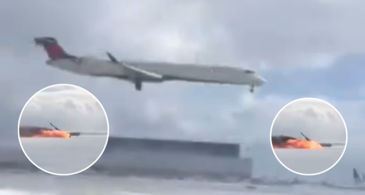 Video capata el momento exacto del accidente aéreo de Delta Air Lines en Toronto