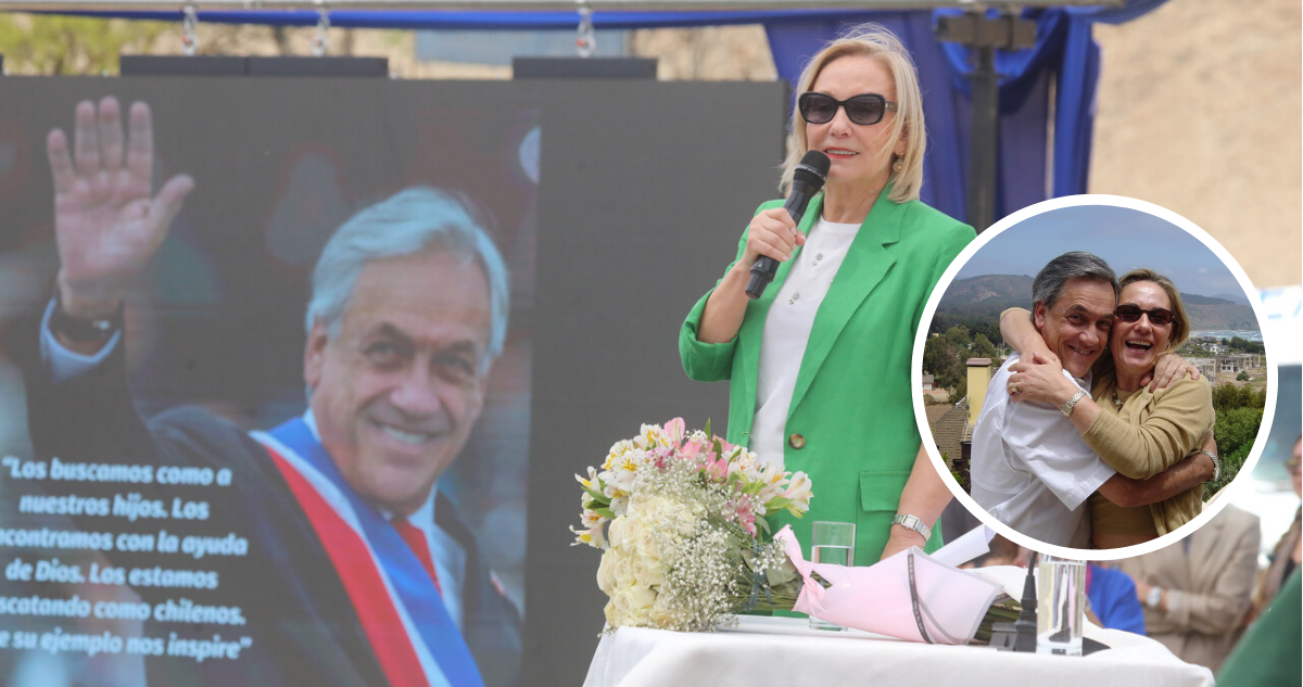 Cecilia Morel en evento posterior a la muerte de Sebastián Piñera