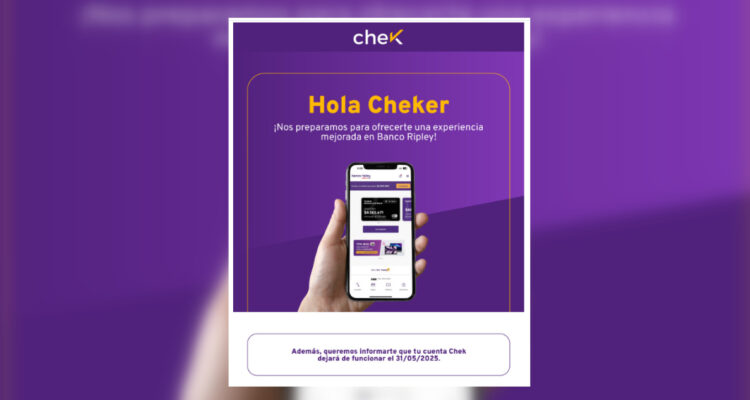 Banco Ripley anuncia el fin de Chek, su billetera digital, y ofrece otra alternativa a los usuarios