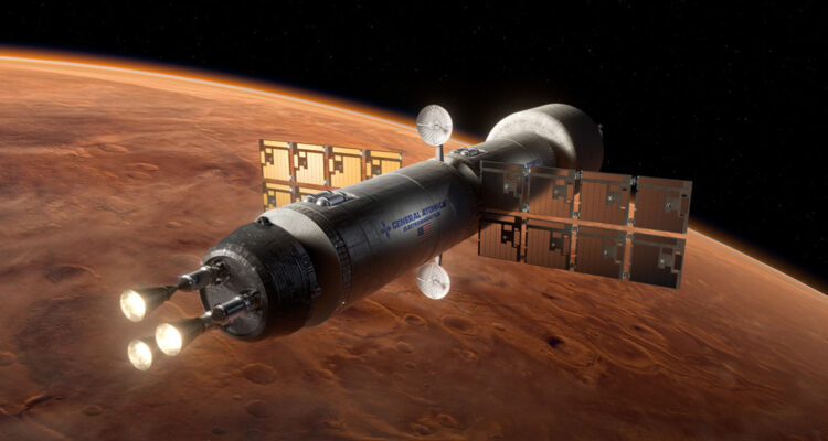 Concepto de un cohete con propulsión nuclear