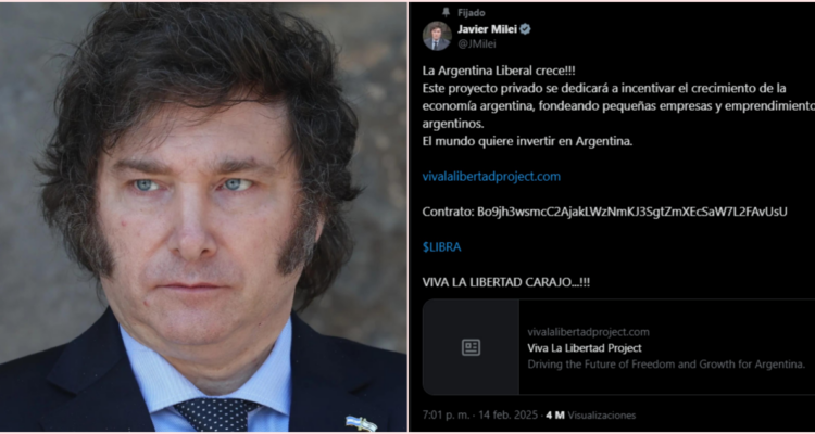 Polémica en Argentina: Milei promocionó en X una criptomoneda vinculada a posibles estafas
