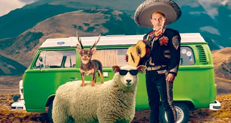 Detalle de la portada de La estrella del mariachi yugoslavo, LOM Ediciones