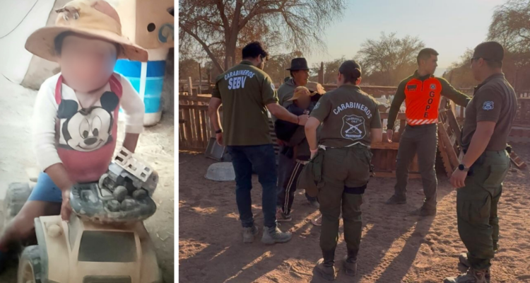 Encuentran con vida a menor de 2 años extraviado desde el miércoles en Pozo Almonte
