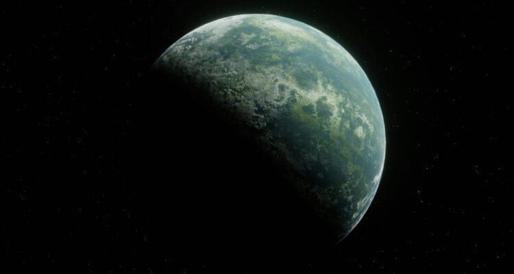 Representación artística de un exoplaneta