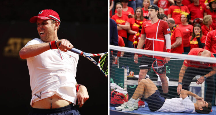 Sam Querrey (a la izquierda) arremetió contra chileno Cristian Garin.