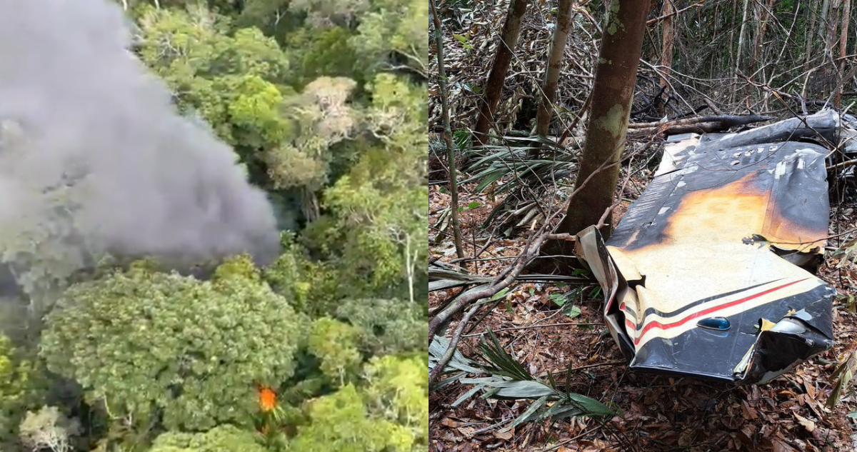 Brasil derribó un avión que ingresó clandestinamente desde Venezuela: hallaron dos cuerpos y droga