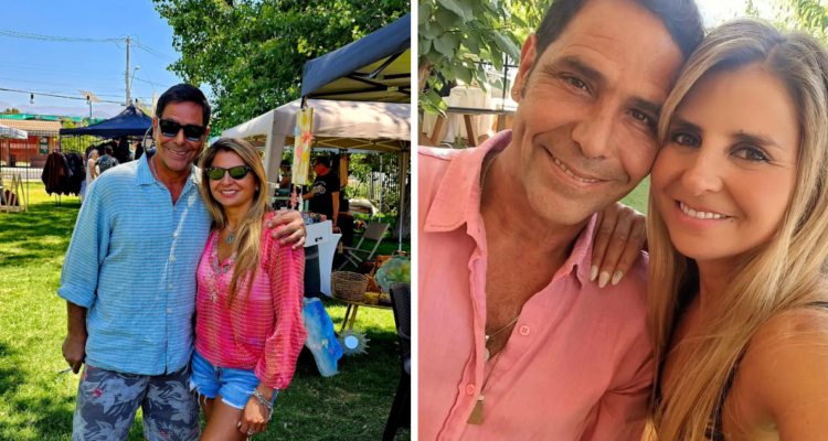 Juan Falcón junto a su esposa, Jocelyn Urzua, en referencia a su matrimonio