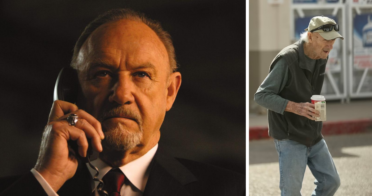 Gene Hackman antes y después de su retiro del cine.