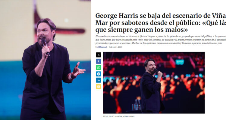 Medio venezolano habla sobre fallida rutina de George Harris