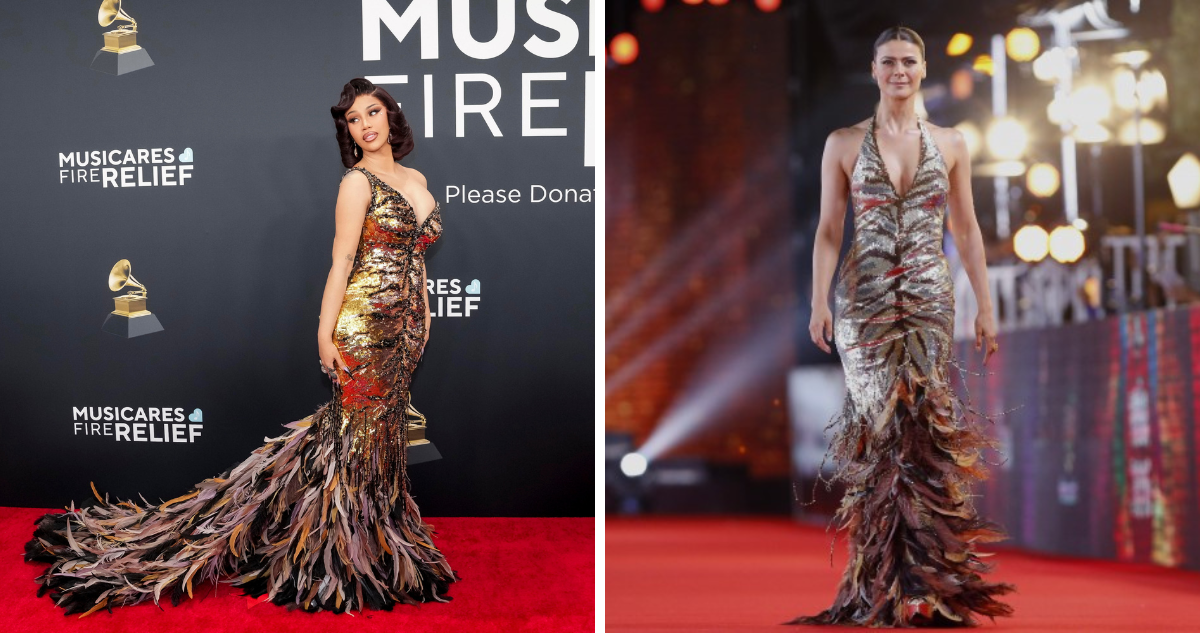 Grammys 2025: Cardi B vistió mismo vestido que Tonka Tomicic usó para la gala de Viña 2016
