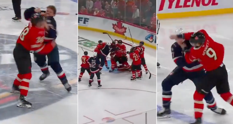 3 peleas en 9 segundos se registraron en al duelo ante Estados Unidos y Canadá.