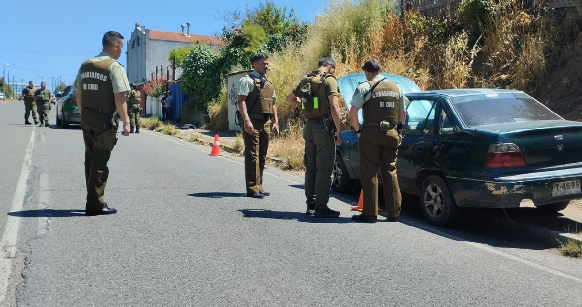 Sitio de homicidio en Lota que derivó en prisión preventiva de acusado