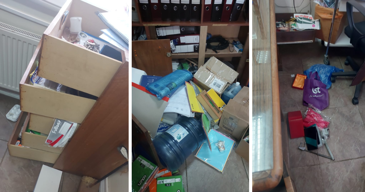 Centro de Capacitación Apandi quedó con graves daños tras millonario robo en Lota