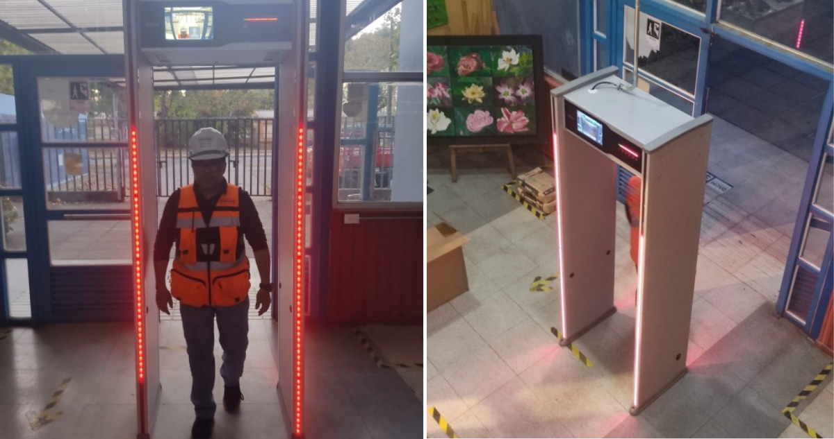 Instalan pórtico de seguridad en liceo de Temuco: tiene detector de metales y reconocimiento facial