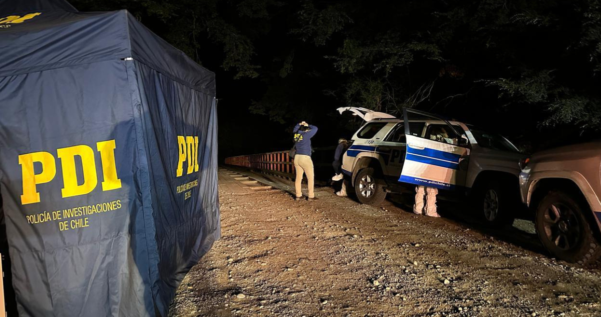 Diligencias en Puente San Pedro, donde fue abandonado el cadáver de María Angélica Ascui