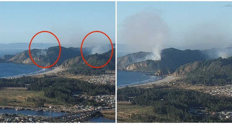 Intencionalidad en incendios forestales de Lebu