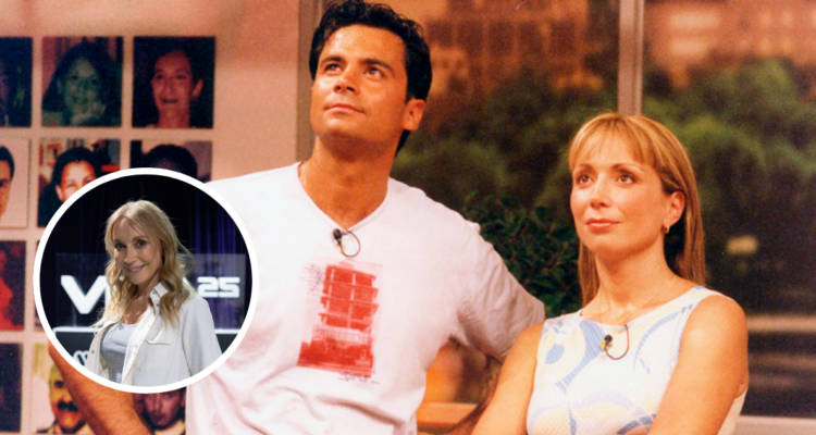 Karen Doggenweiler junto a Felipe Camiroaga en referencia a Festival de Viña