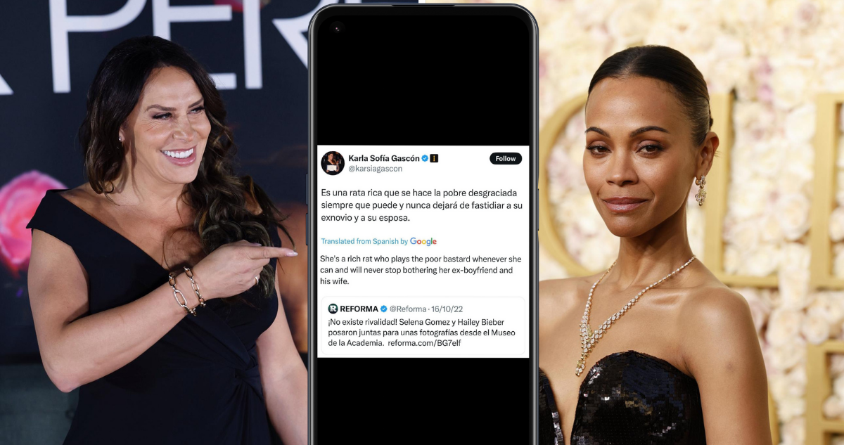 Zoe Saldaña se pronuncia sobre antiguos comentarios xenófobos de Karla Sofía Gascón a Selena Gómez