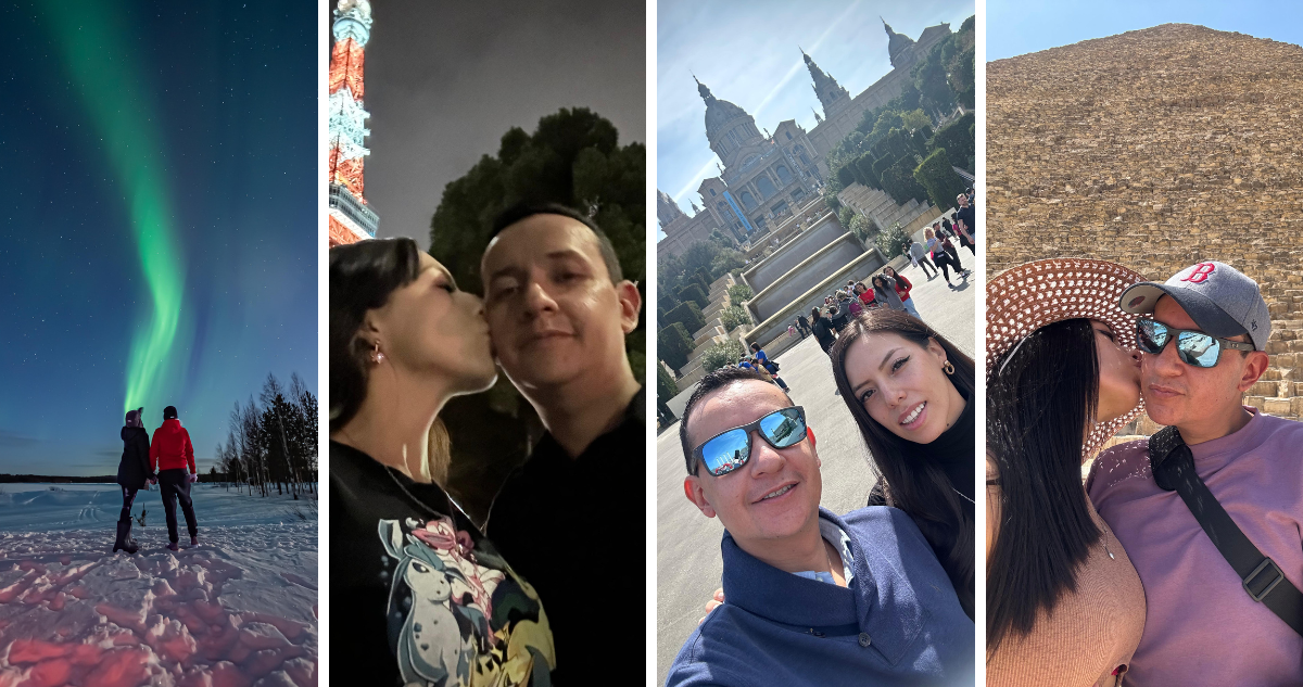 Diego y Linsey se enamoraron a la salida de un vuelo