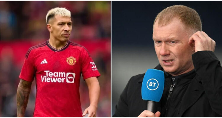 Lisandro Martínez y Paul Scholes