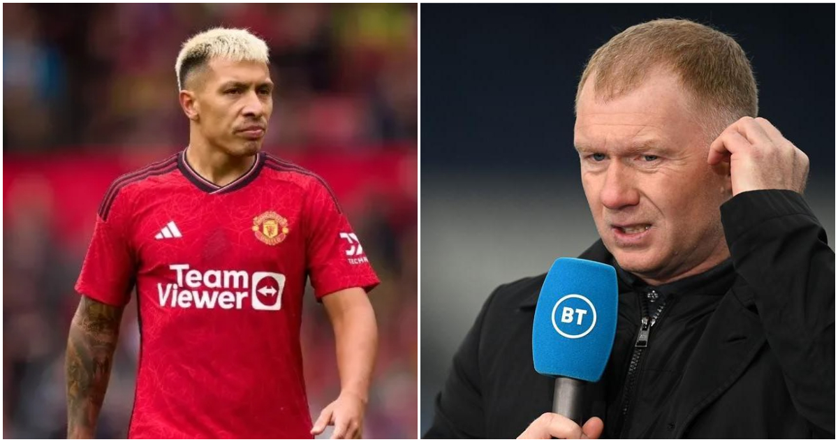 Lisandro Martínez y Paul Scholes