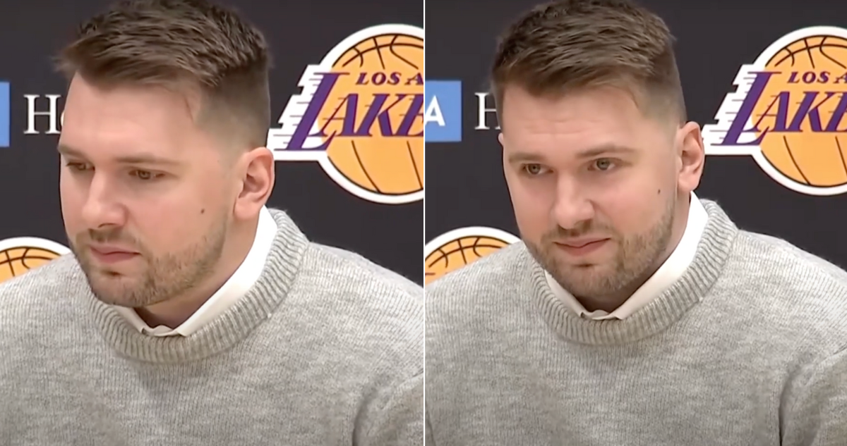 Luka Doncic luce devastado tras dejar Dallas y ser presentado en Lakers.