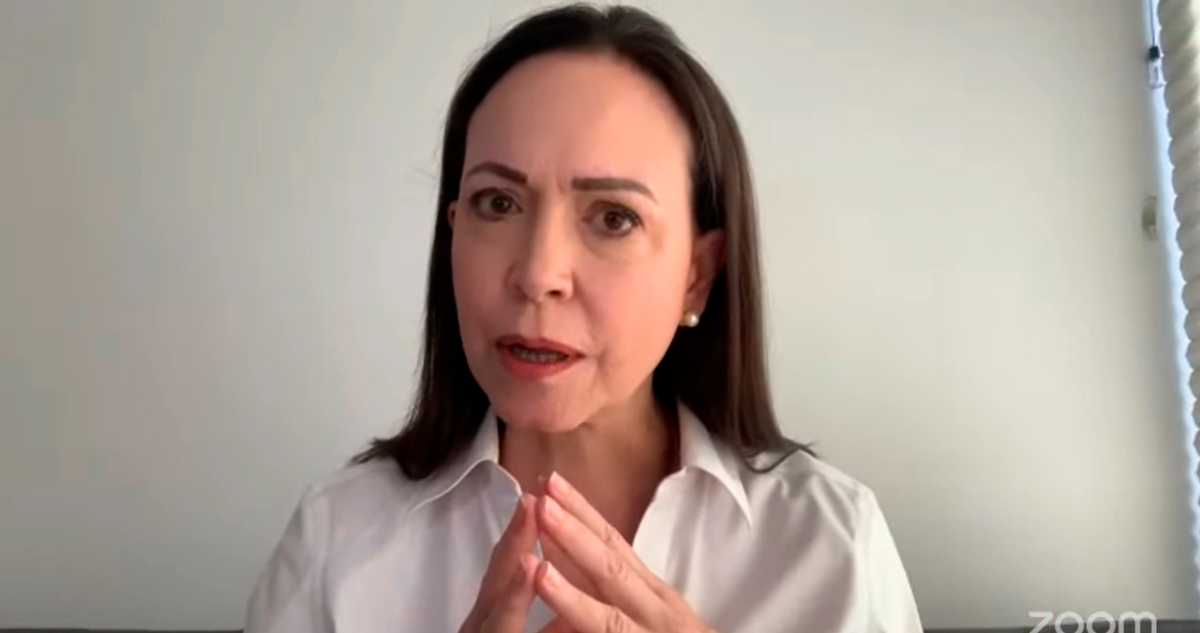 María Corina Machado pide apoyo internacional para “sacar al régimen” de Nicolás Maduro del poder