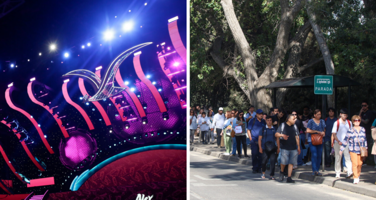 Paradero en Viña del Mar y de la Quinta Vergara en referencia a megacorte de luz