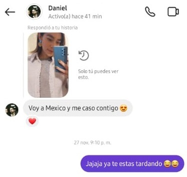 El mensaje que le envió Daniel a Mariana