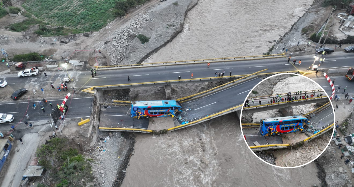 Tragedia en Perú: 2 muertos y 41 heridos tras colapso de puente en carretera del megapuerto de Chancay