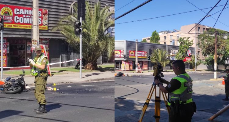 Motociclista muere tras colisión en Santiago: Carabineros investiga el accidente de tránsito