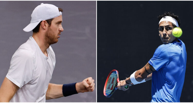 Nicolás Jarry y Alejandro Tabilo en fotos de archivo