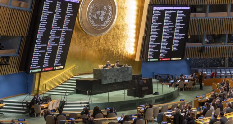 Reunión de la Asamblea General sobre una resolución de la guerra en Ucrania