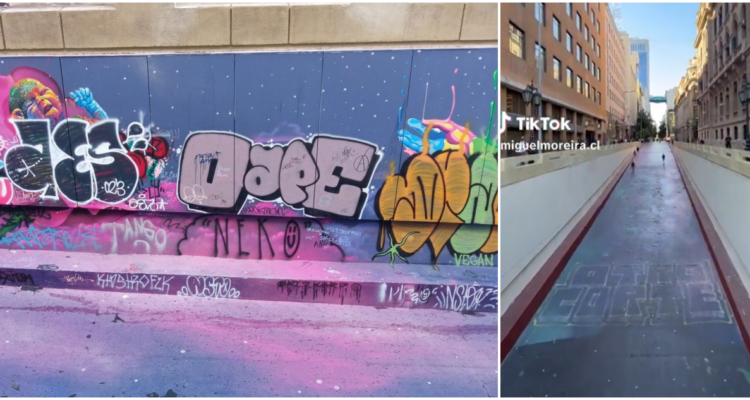 Grafitis obligan a borrar murales de paseo Bandera para nueva remodelación: vándalos actuaron otra vez