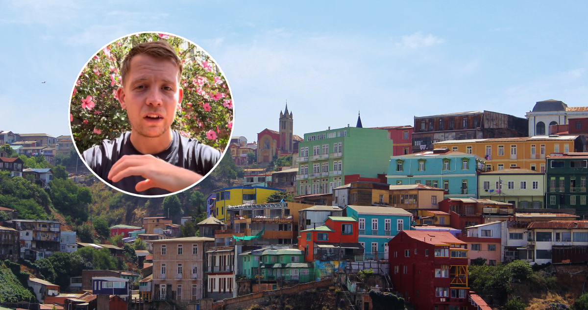 Foto de la ciudad de Valparaíso y un turista que la criticó