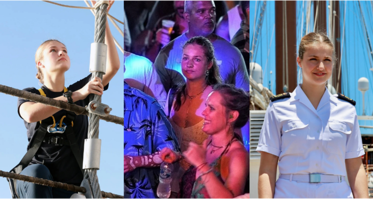 Princesa Leonor en su formación militar y de fiesta