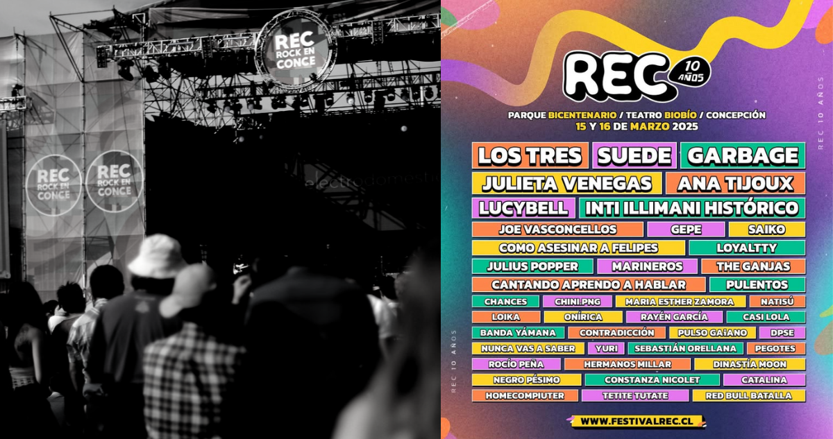 REC 2025: revisa aquí el line-up completo de artistas que se presentarán en este festival gratuito