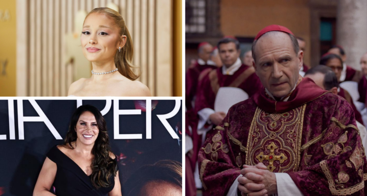Ariana Grande, Karla Sofía Gascón y Ralph Fiennes, en referencia a regalos para los nominados al Óscar 2025