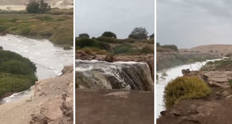 Senapred solicita evacuar el sector Yalquincha en Calama por desborde del río Loa