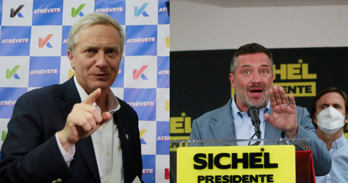 Sichel y Kast, dos imágenes de la campaña presidencial 2021