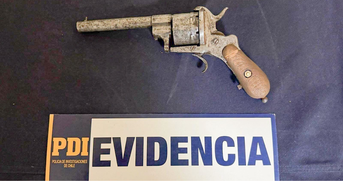 Arma recuperada que fue utilizada en la Guerra del Pacífico