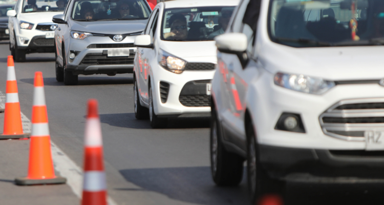 Villarrica congestión vehicular zona lacustre