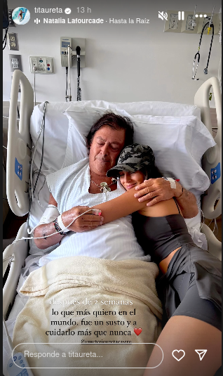 Tita Ureta junto a Emeterio Ureta en clínica